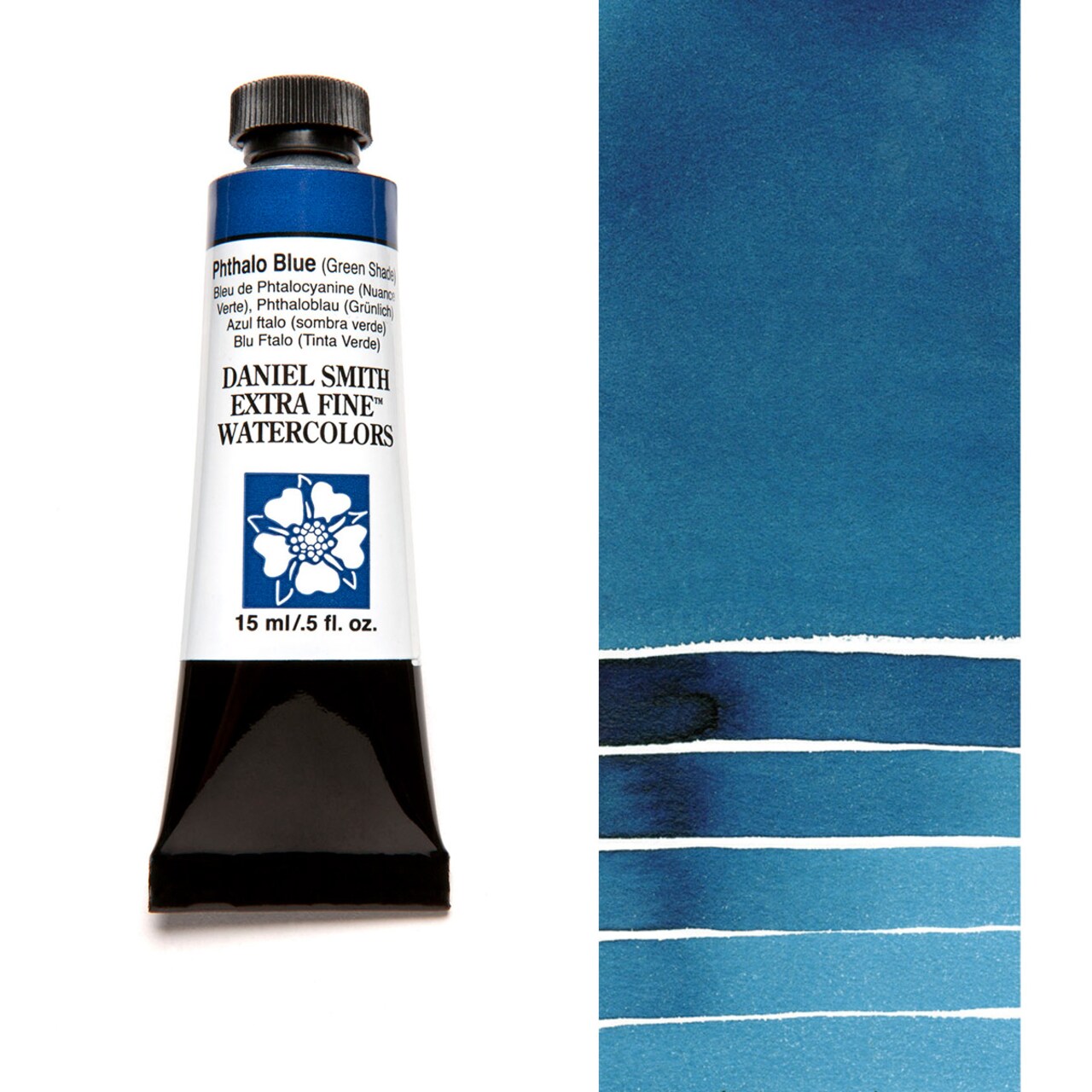 Daniel Smith Extra Fine Watercolors - Phthalo Blue (Green Shade), 5 ml Tube